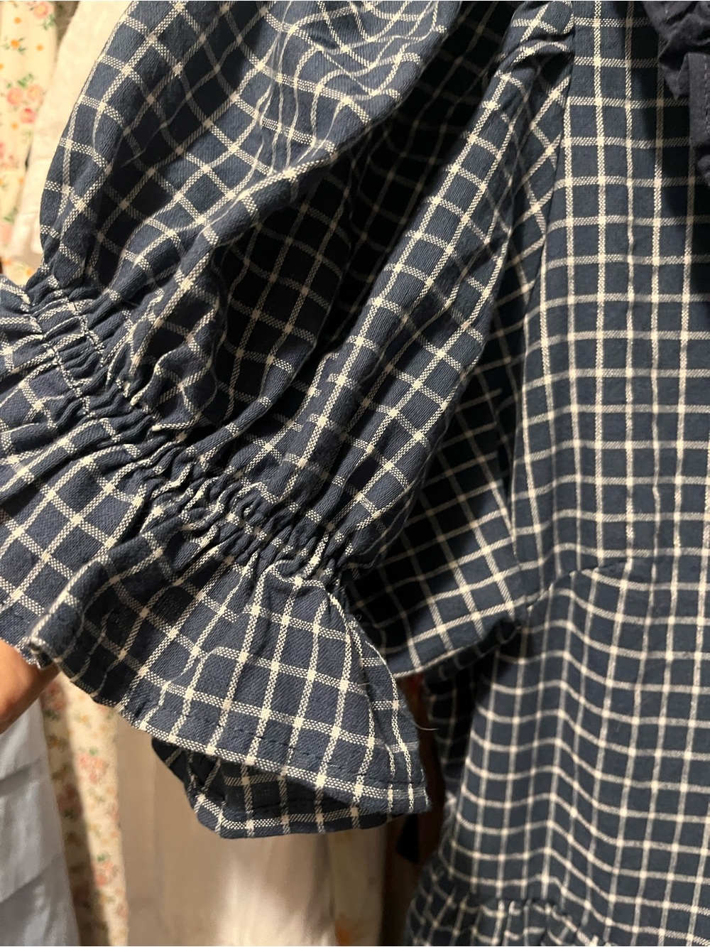 Bohme Navy Plaid Dress NWT - Picture 3 of 5